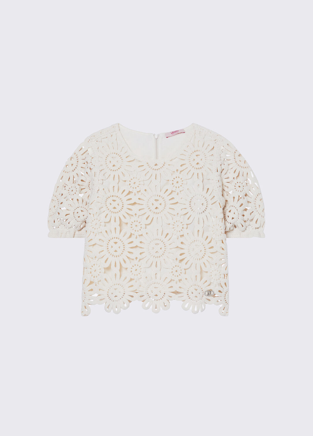 Macram&eacute; top beige Liu Jo - large image number 2