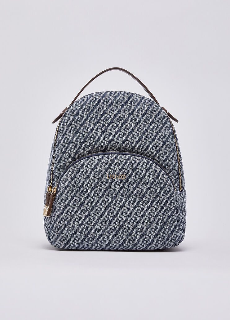 Rucksack Monogramm aus Denim denimblau Liu Jo - medium