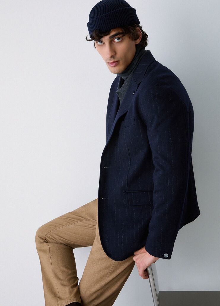 Pinstripe relaxed fit jacket dark blue Liu Jo - medium