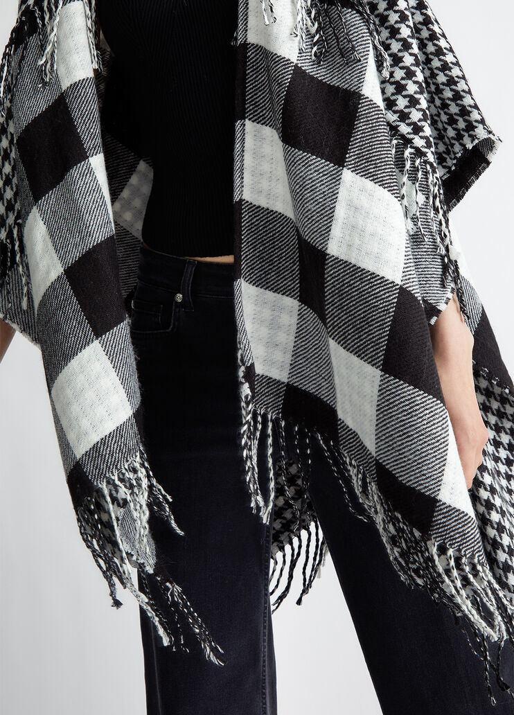 Jacquard-Poncho schwarz Liu Jo - large image number 2