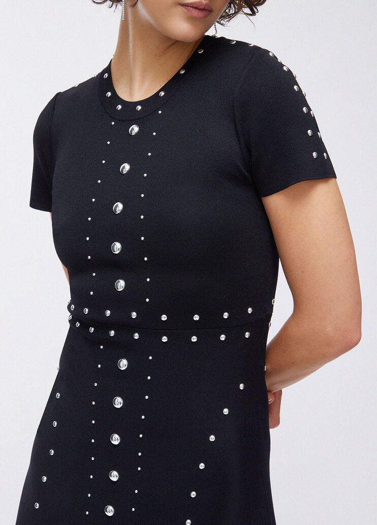 Strickkleid mit Nieten schwarz Liu Jo - large image number 4