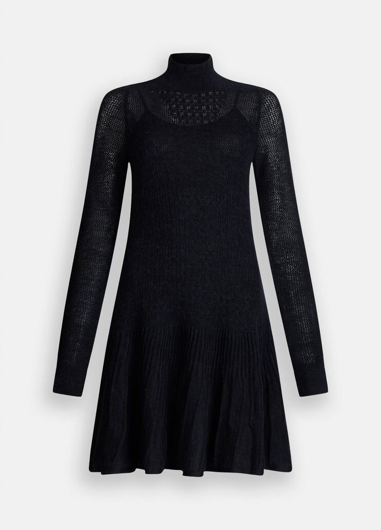 Kleid aus Wolle und Alpaka Schwarz Liu Jo - large image number 6