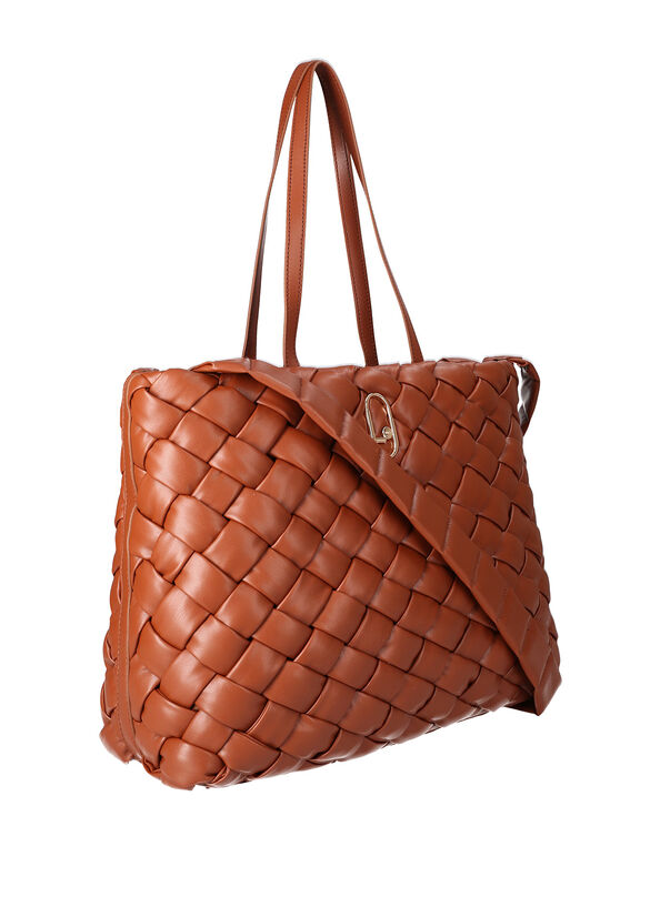 Woven tote bag dark brown Liu Jo - large image number 1