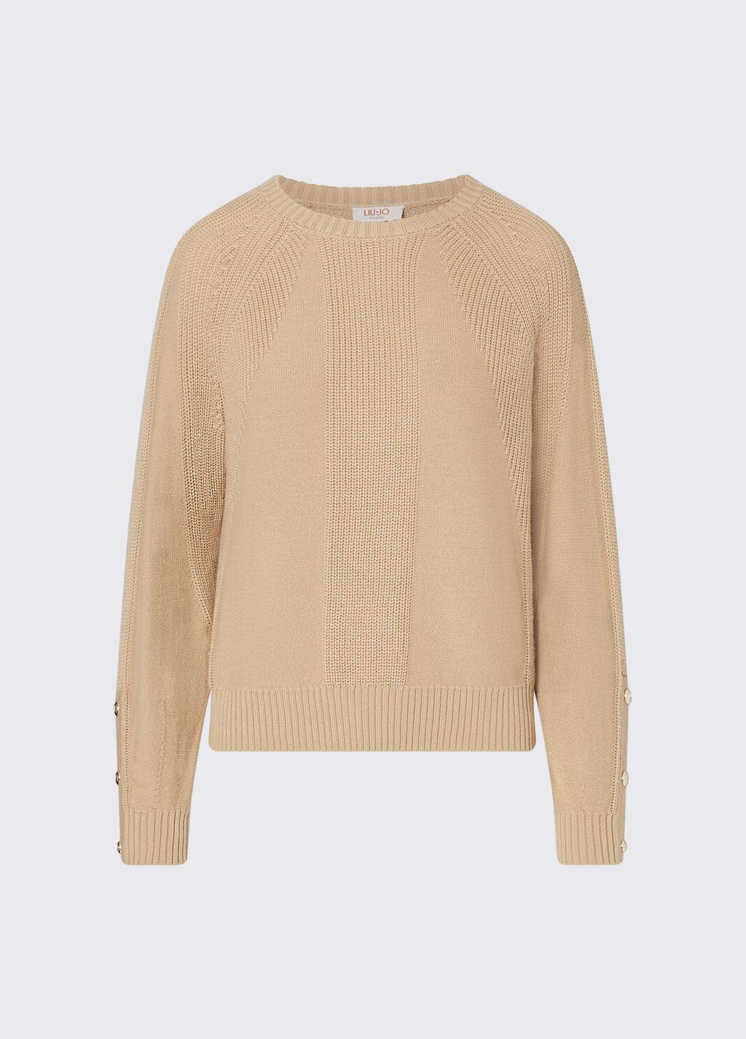 Wool-blend sweater with buttons beige Liu Jo - large image number 6