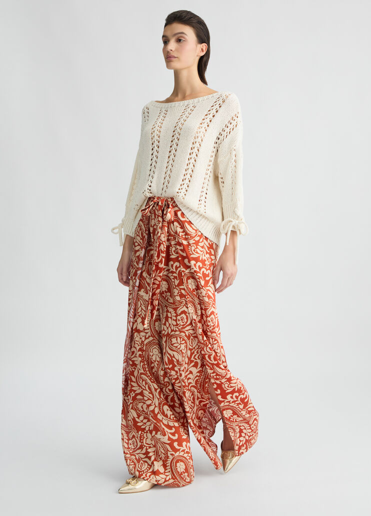 Printed twill trousers terracotta Liu Jo - medium Printed twill trousers terracotta Liu Jo - medium