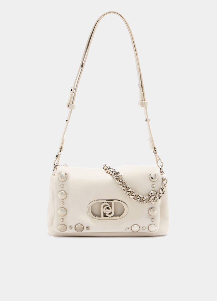 Medium LaPuffy bag with beads cream Liu Jo - medium