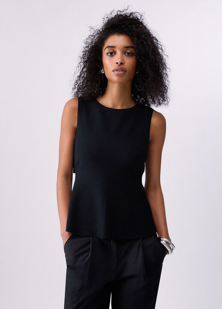 Top con fiocco dietro nero Liu Jo - medium