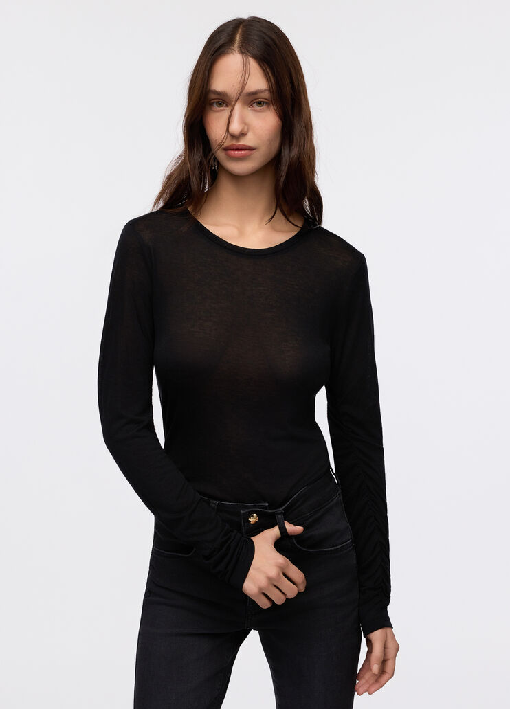 Wool and modal t-shirt black Liu Jo - large image number 0