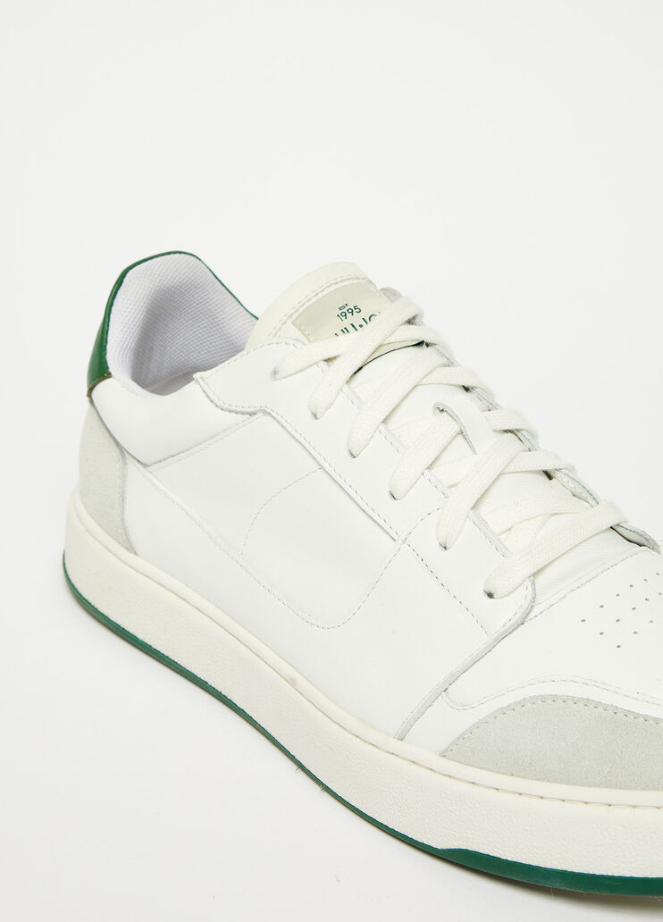 Sneakers en cuir blanc et vert Liu Jo - large image number 3