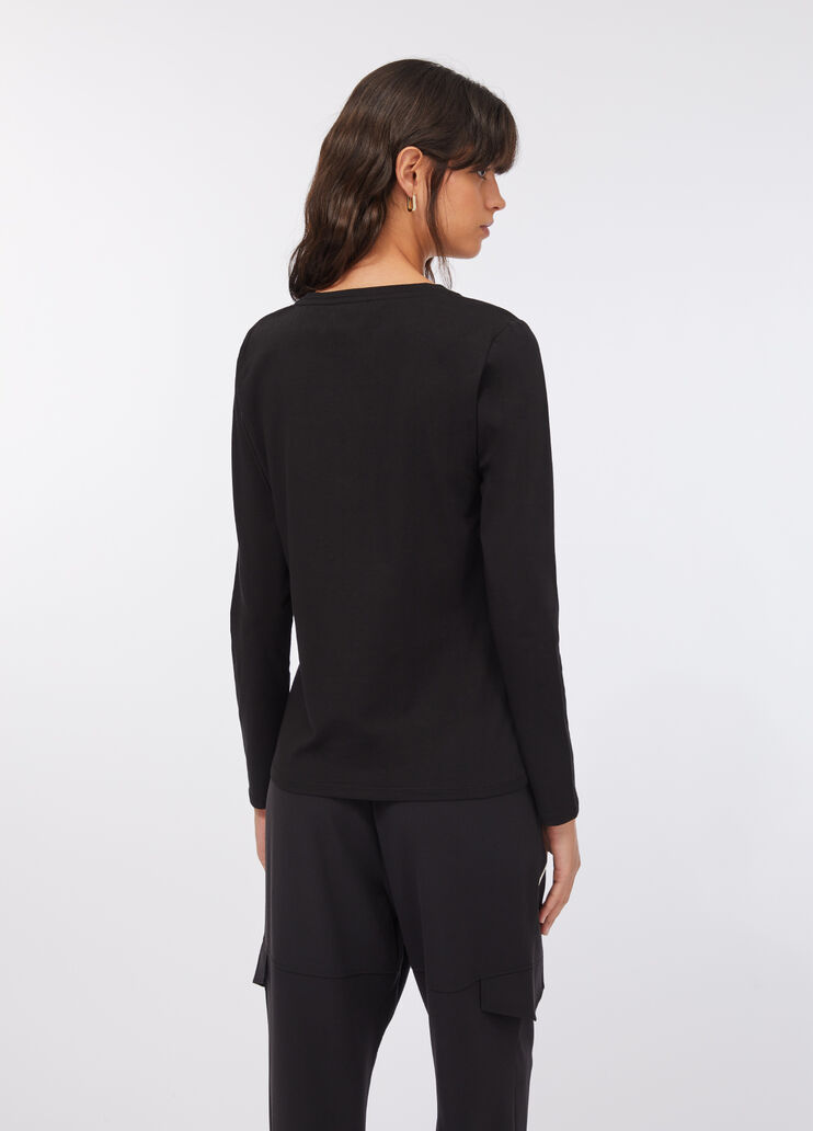 T-shirt with rhinestones black Liu Jo - large image number 1