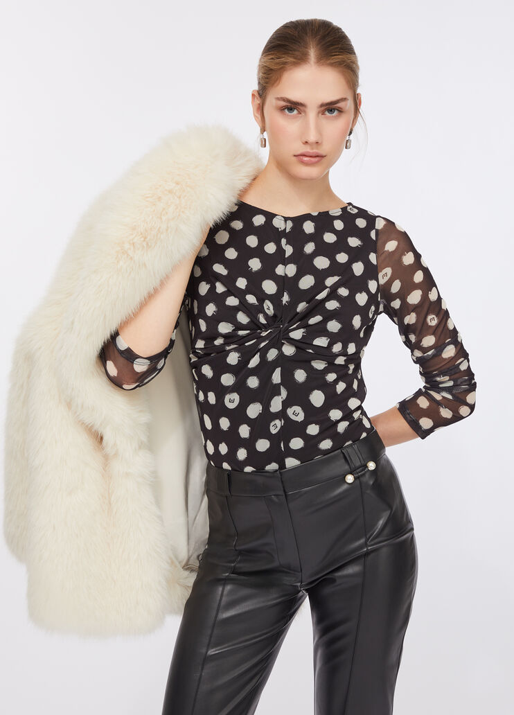 T-Shirt Liu Jo Better Schwarz getupft Liu Jo - medium