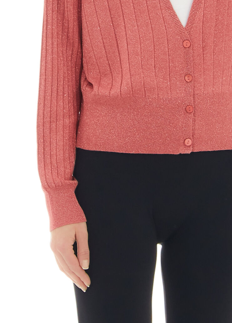 Cardigan en lurex® rose Liu Jo - large image number 2