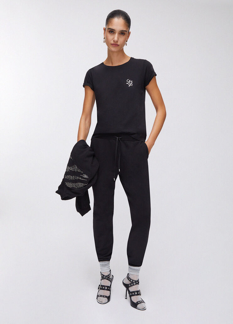 T-shirt avec strass LJ noir Liu Jo - large image number 5