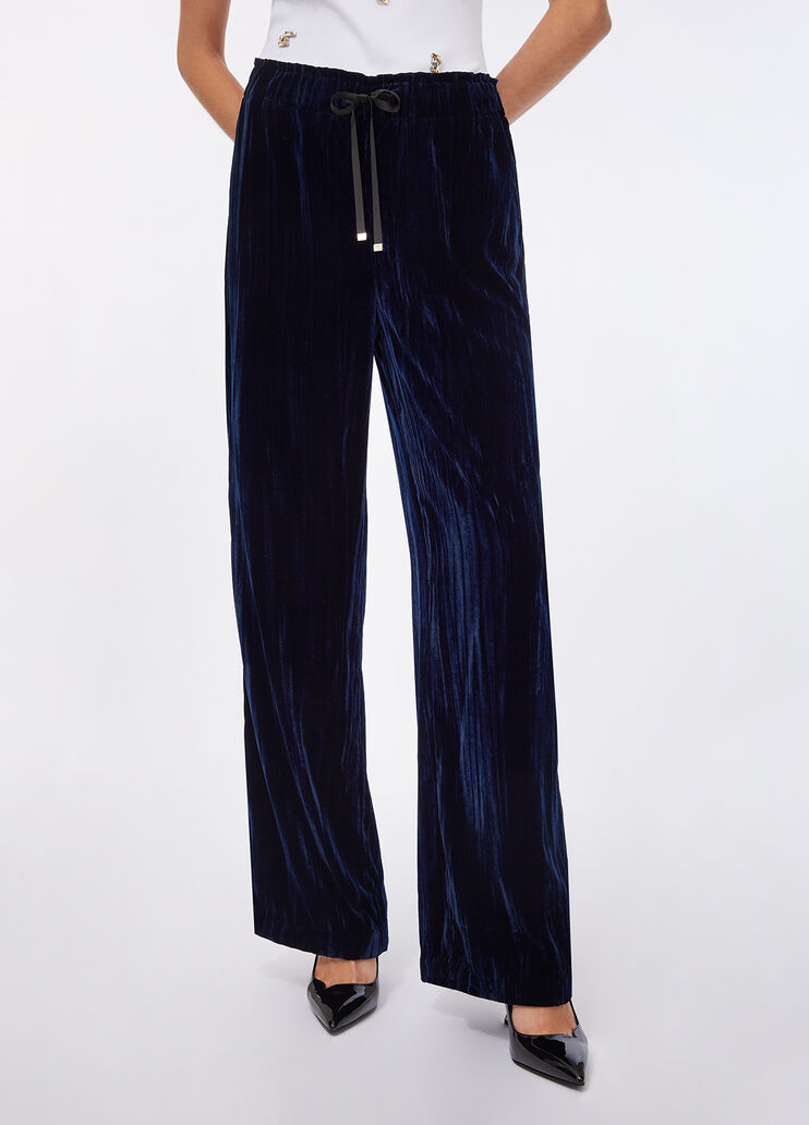 Pantalón de terciopelo azul marino Liu Jo - medium Pantalón de terciopelo azul marino Liu Jo - medium
