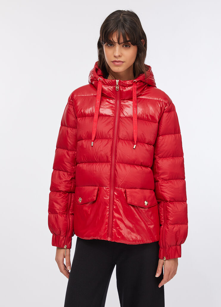 Quilted nylon jacket cherry red Liu Jo - large image number 0