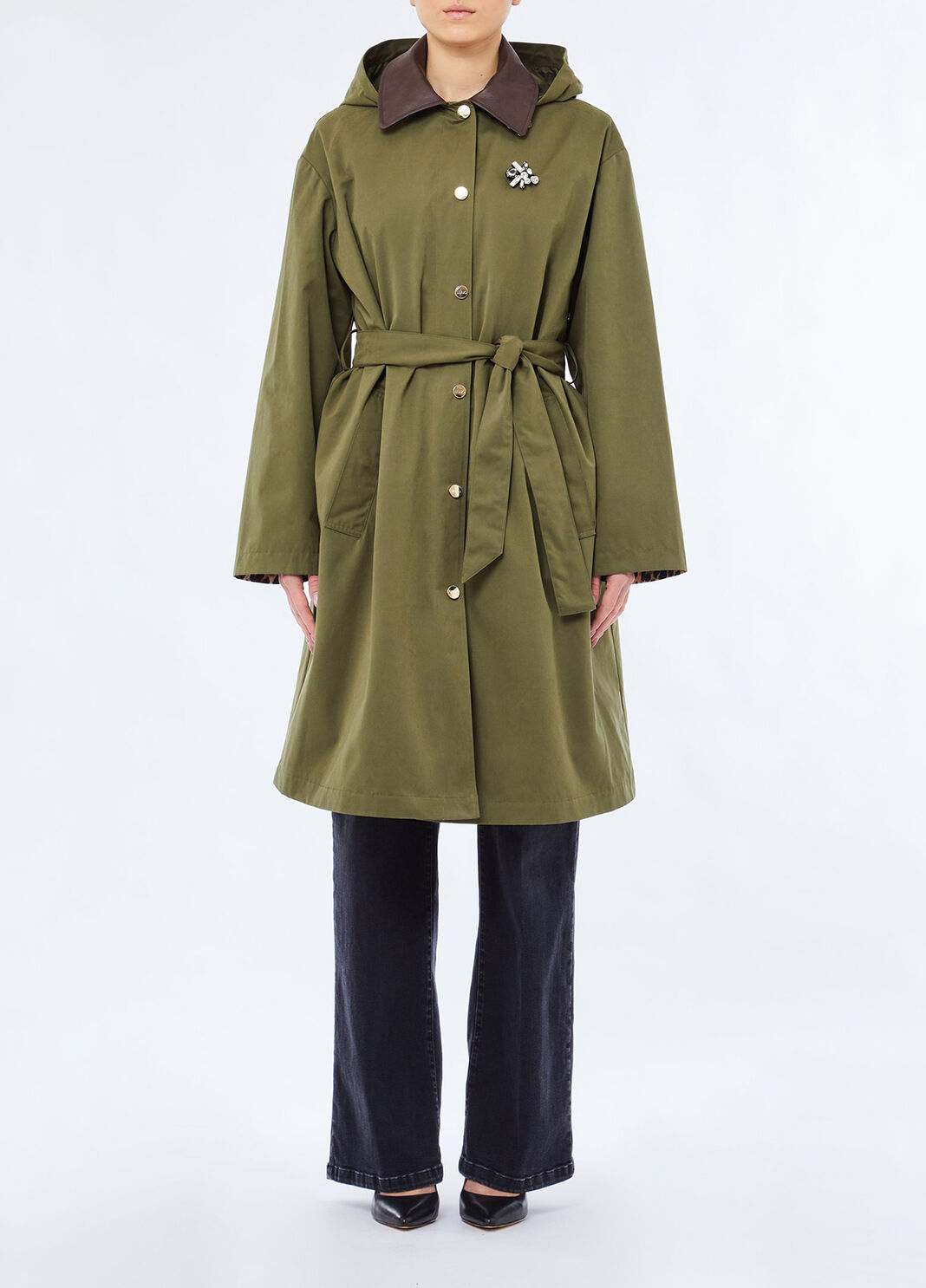 Hooded parka military green Liu Jo - large image number 0