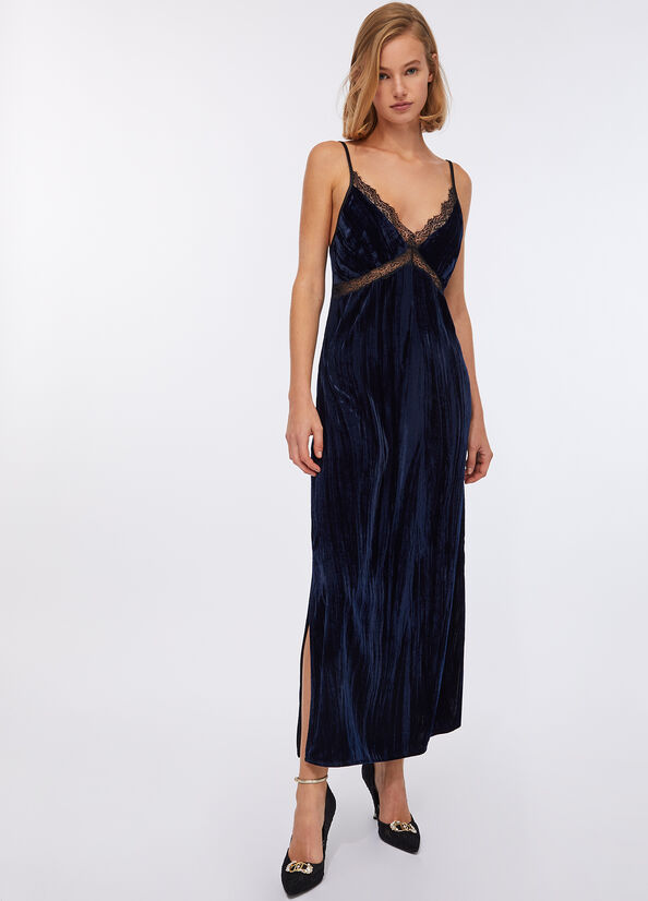 Velvet dress sea blue Liu Jo - large image number 0