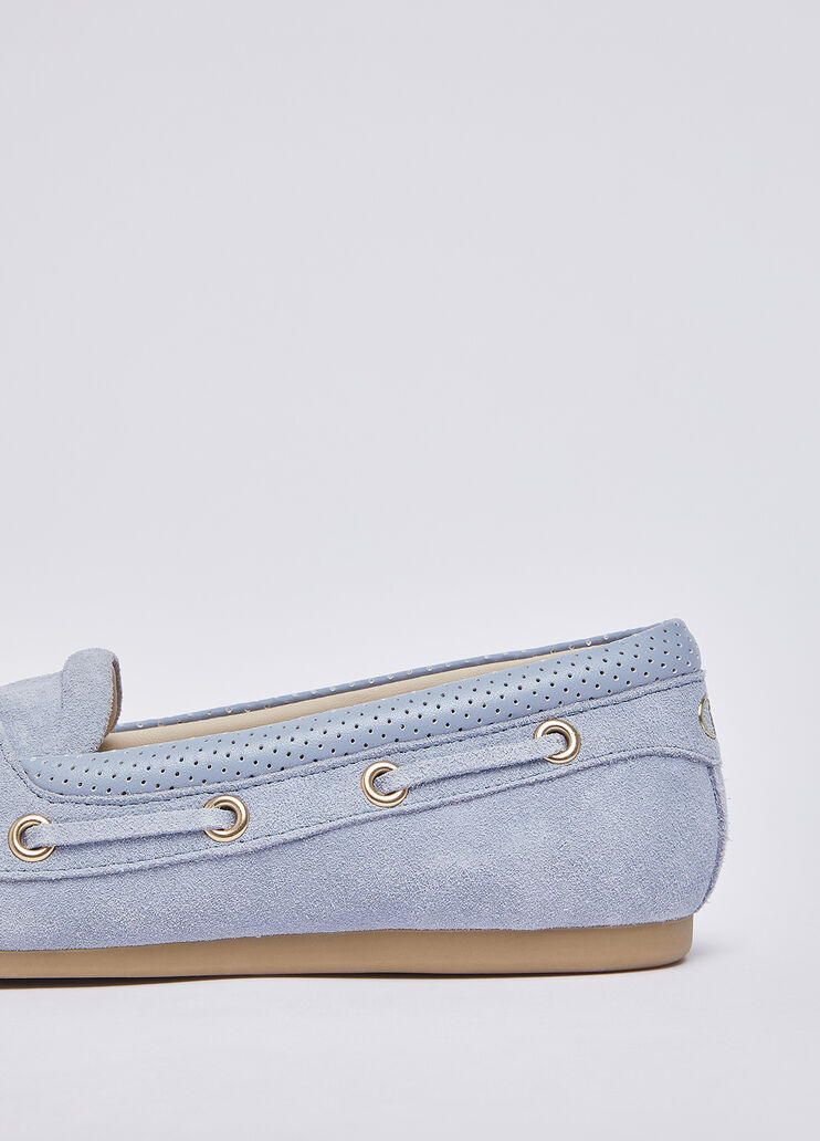 Suede loafers with tassels light blue Liu Jo - large image number 5