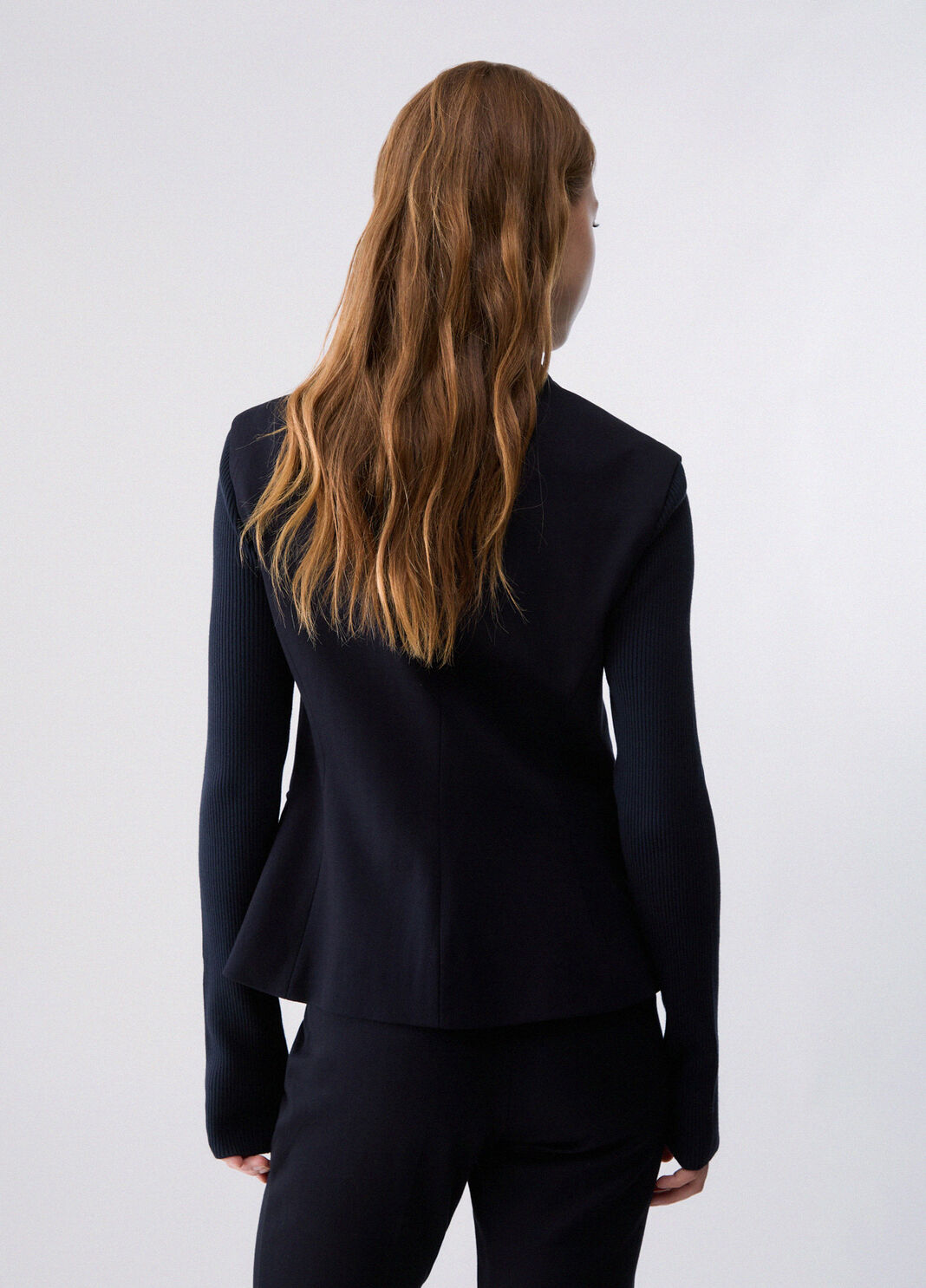 Blazer with knit sleeves dark blue Liu Jo - large image number 1