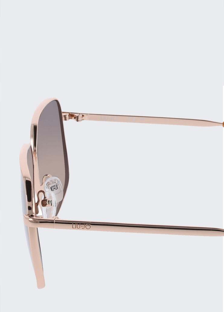 Square sunglasses rose gold Liu Jo - large image number 3 Square sunglasses rose gold Liu Jo - large image number 3