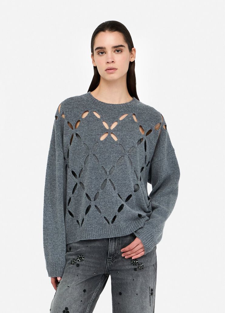 100% wool jumper with cut-out detailing grey Liu Jo - medium 100% wool jumper with cut-out detailing grey Liu Jo - medium