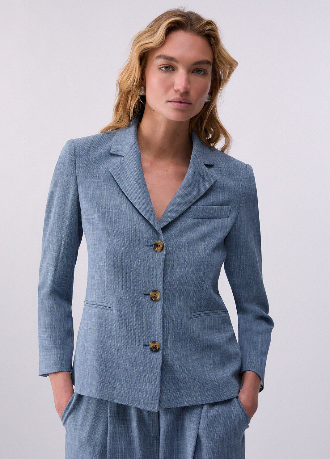 Blazer aus Melange-Stoff Blau Liu Jo - large image number 0