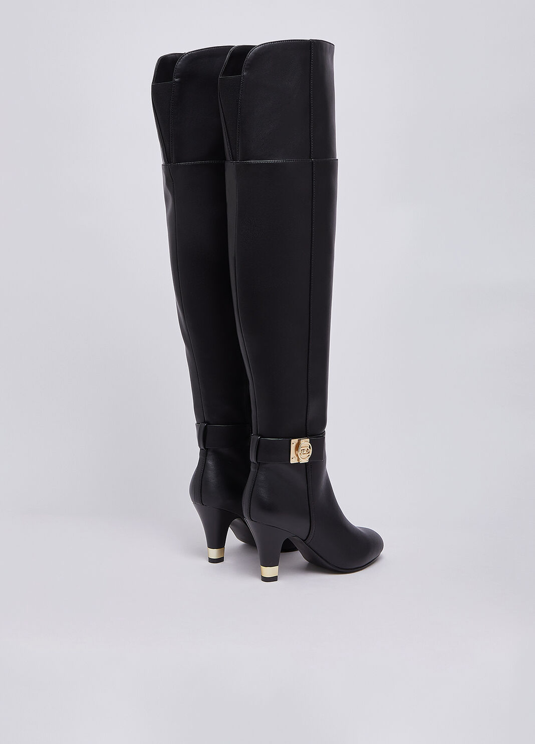 Boots over-the-knee boots in leather black Liu Jo - large image number 3