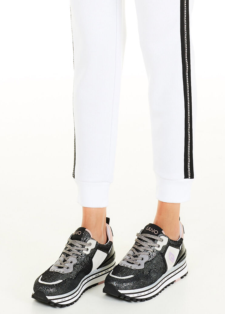 Joggings with precious stones White Liu Jo - large image number 2 Joggings with precious stones White Liu Jo - large image number 2