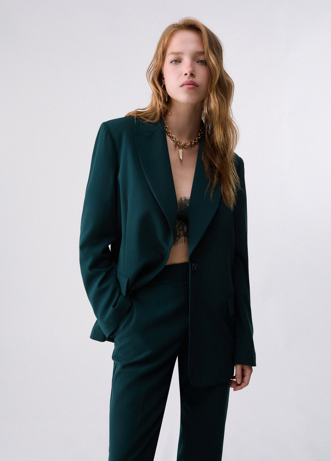 Blazer de franela verde Liu Jo - large image number 0