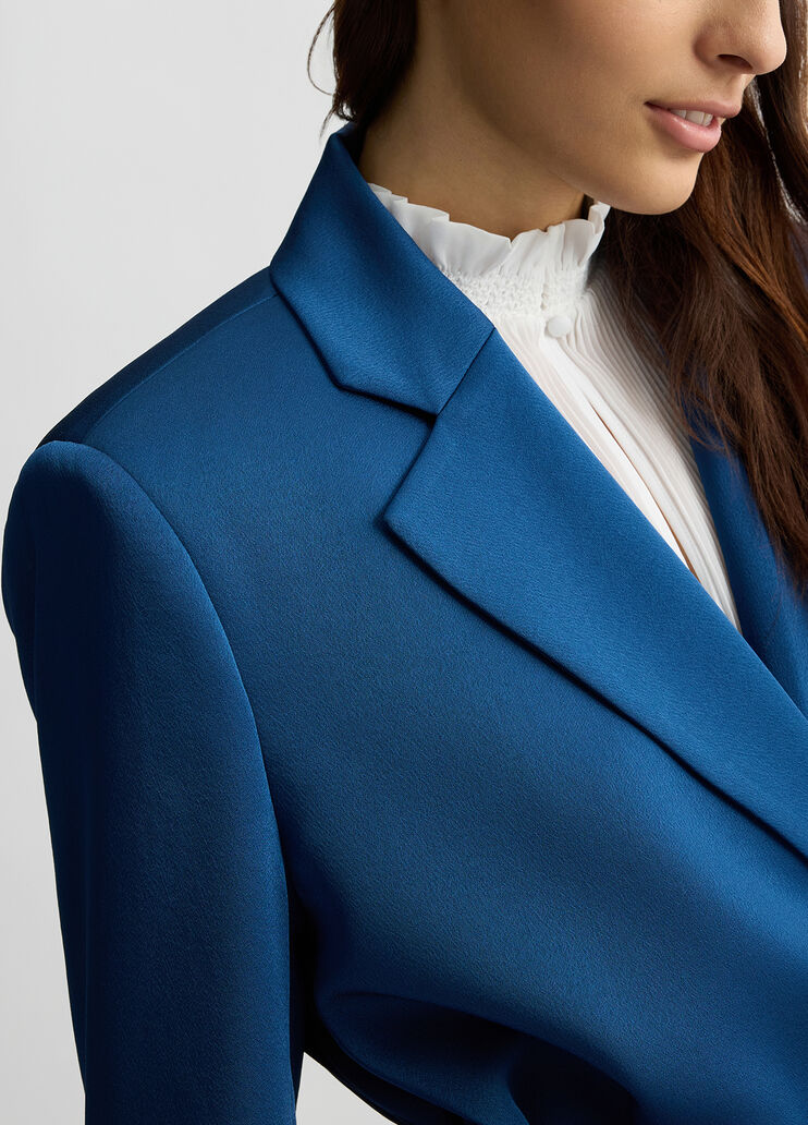 Blue blazer with belt sapphire blue Liu Jo - large image number 4 Blue blazer with belt sapphire blue Liu Jo - large image number 4