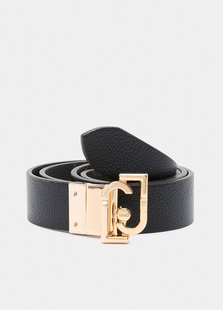 Reversible belt with logo black Liu Jo - medium