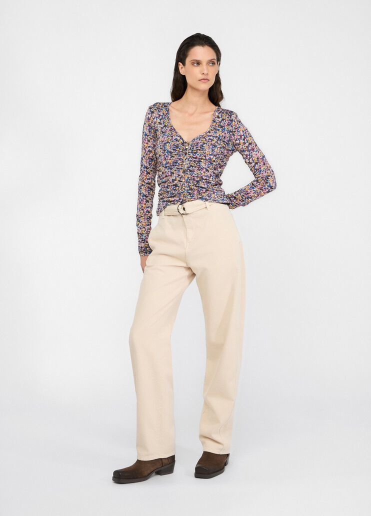 High-rise trousersrise light beige Liu Jo - large image number 5 High-rise trousersrise light beige Liu Jo - large image number 5