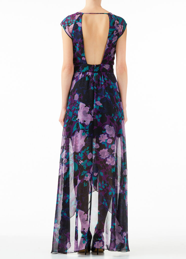 Длинное платье с разрезом Цветочный фиолетовый Liu Jo - large image number 1