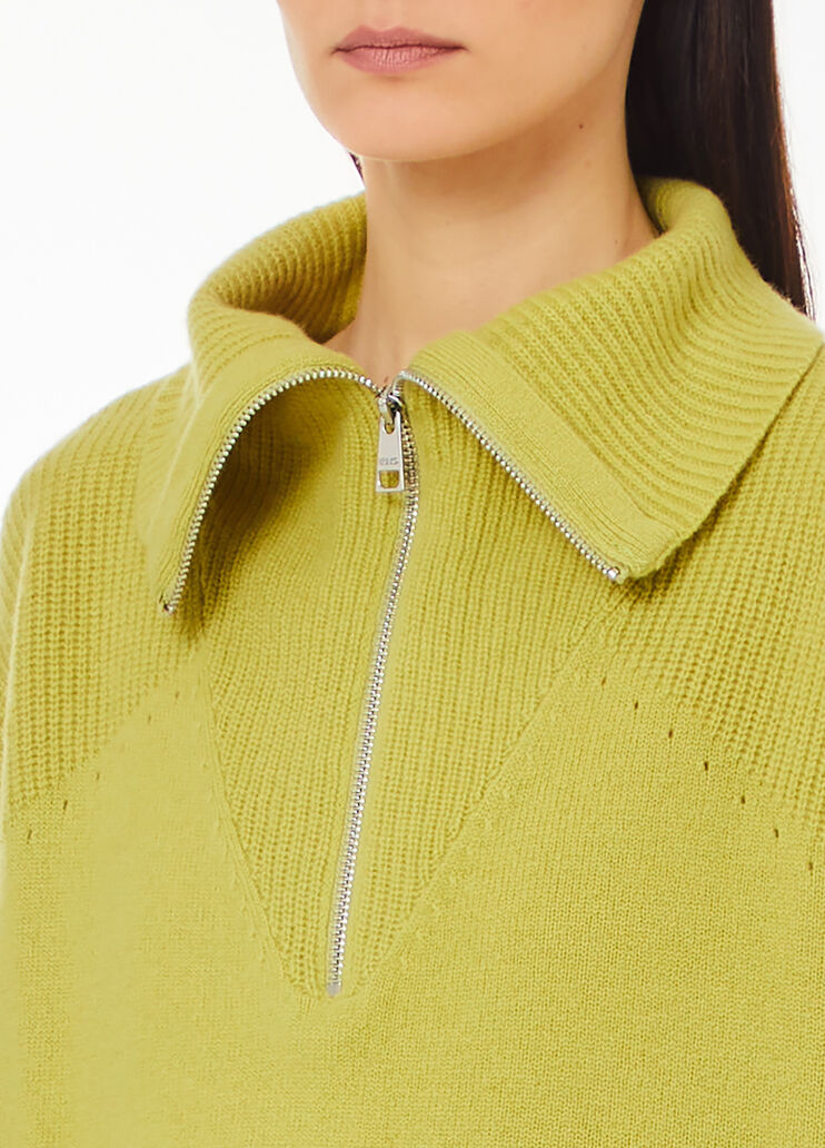 Maglia in lana con zip verde Liu Jo - large image number 2