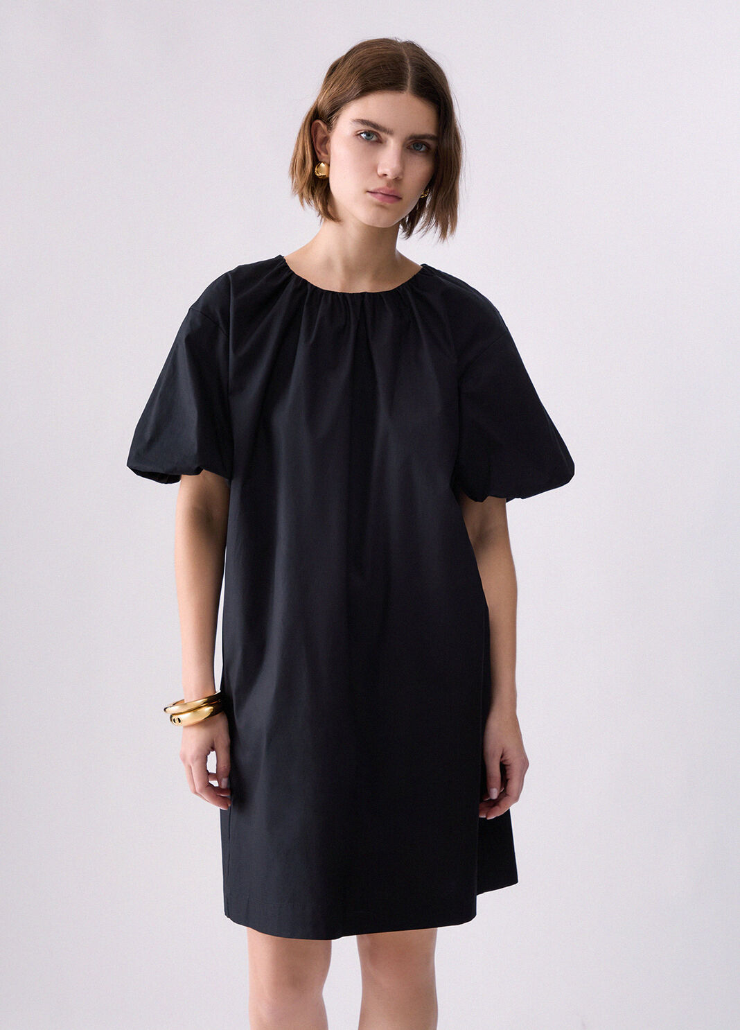 Short poplin dress black Liu Jo - large image number 0