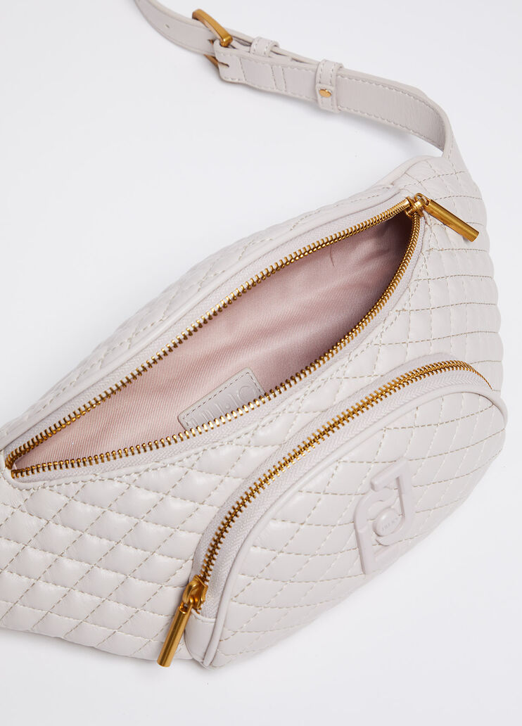 Marsupio matelassé con charm beige Liu Jo - large image number 5 Marsupio matelassé con charm beige Liu Jo - large image number 5