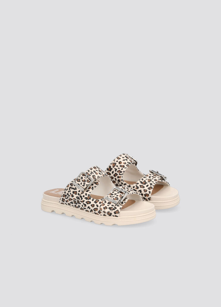 Slider sandals with buckles leopard Liu Jo - large image number 1 Slider sandals with buckles leopard Liu Jo - large image number 1