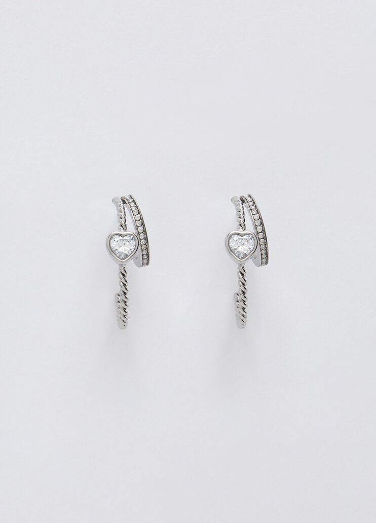 Earrings with heart silver Liu Jo - medium