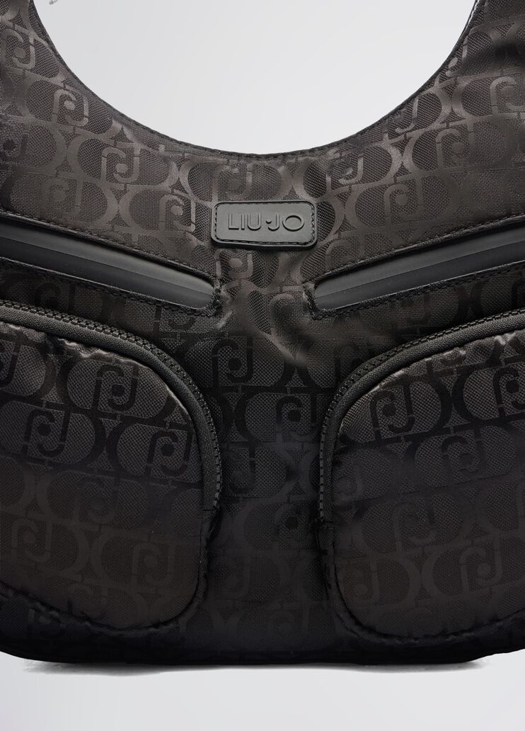 Nylon bag with pockets black Liu Jo - large image number 4 Nylon bag with pockets black Liu Jo - large image number 4