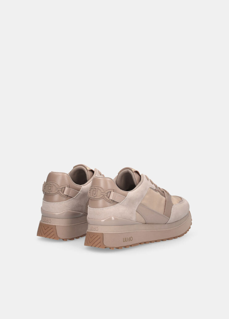 Leather platform sneakers  beige Liu Jo - large image number 2 Leather platform sneakers  beige Liu Jo - large image number 2