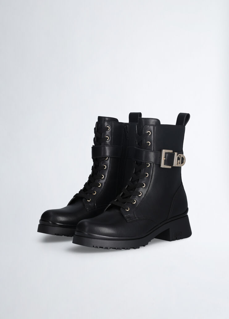 Schnürstiefelette aus Echtleder schwarz Liu Jo - medium Schnürstiefelette aus Echtleder schwarz Liu Jo - medium