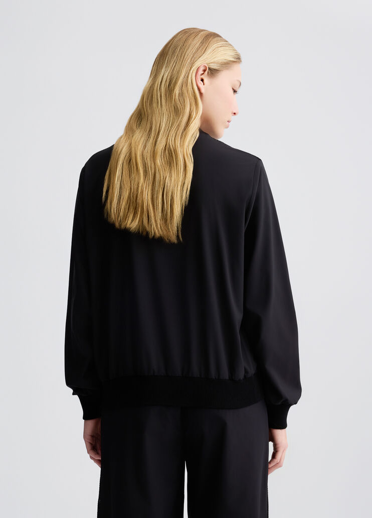 Black sweatshirt with mesh inserts black Liu Jo - large image number 1 Black sweatshirt with mesh inserts black Liu Jo - large image number 1