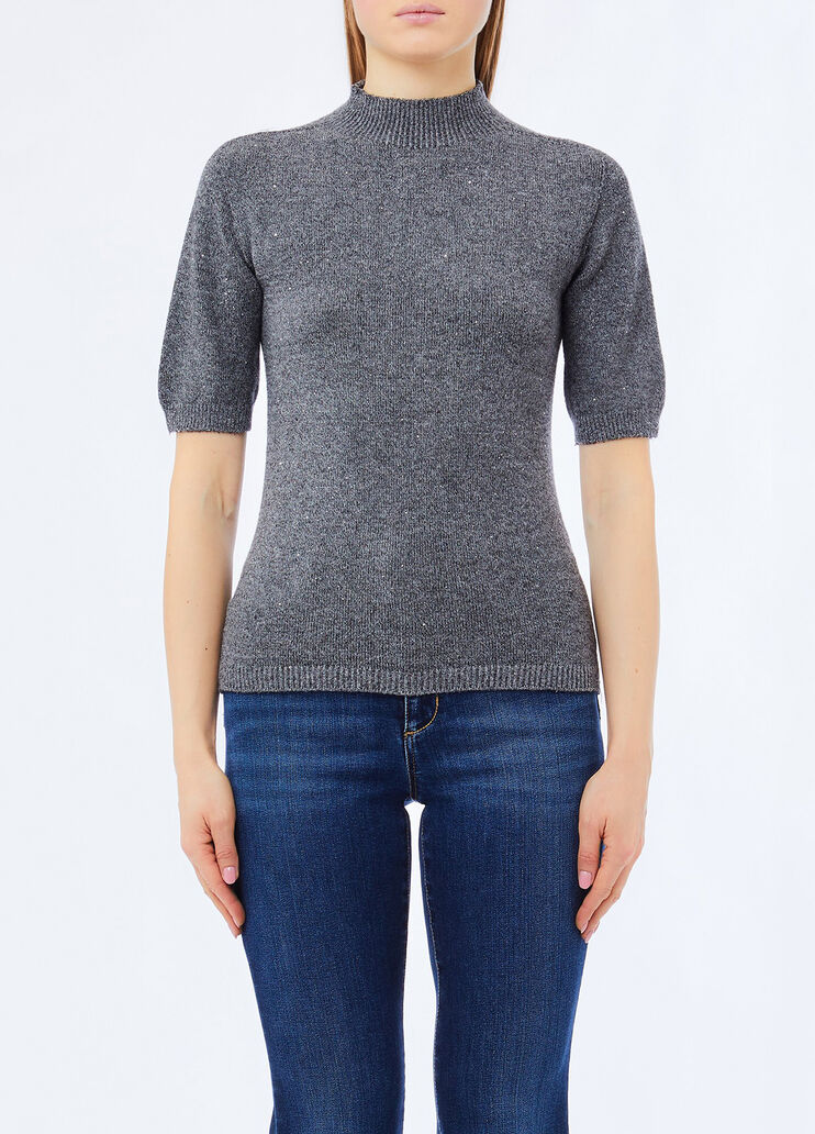 Top con micro-paillettes grigio Liu Jo - medium