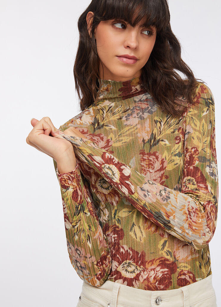 Mock polo-neck with print sanderson print Liu Jo - large image number 3