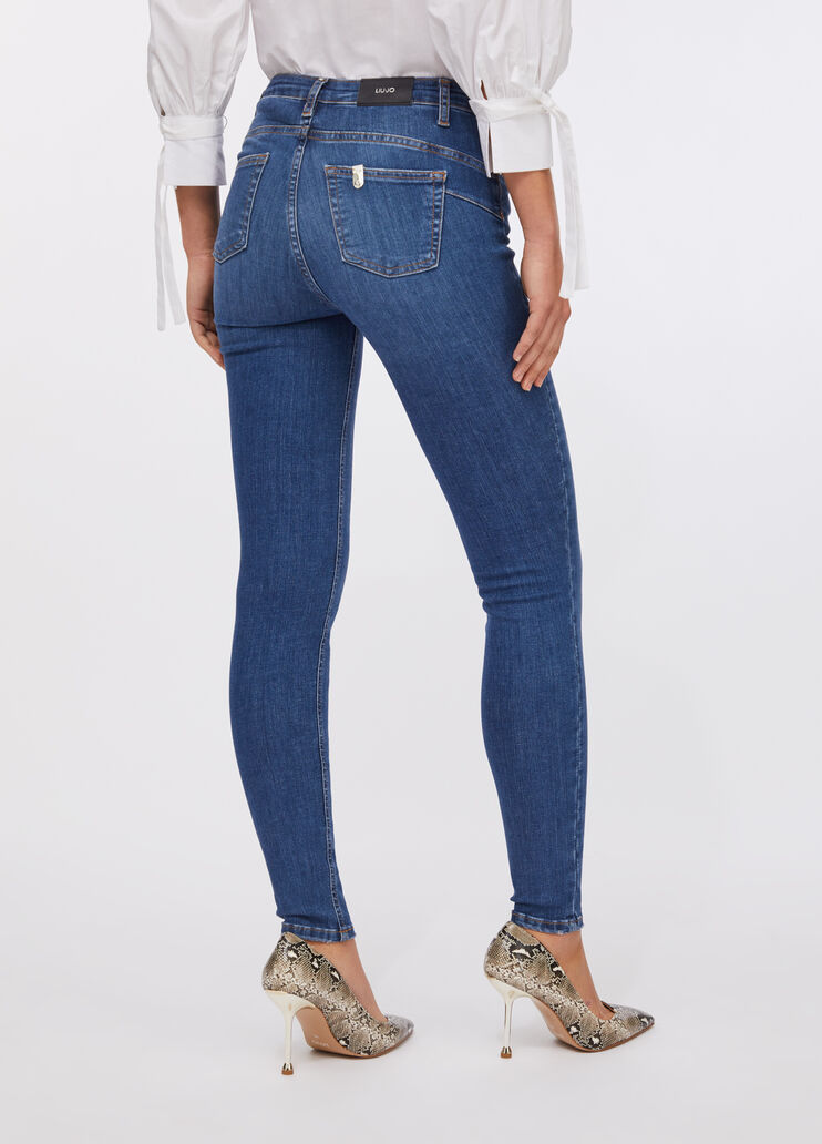 High-rise skinny jeans dark blue denim Liu Jo - large image number 1