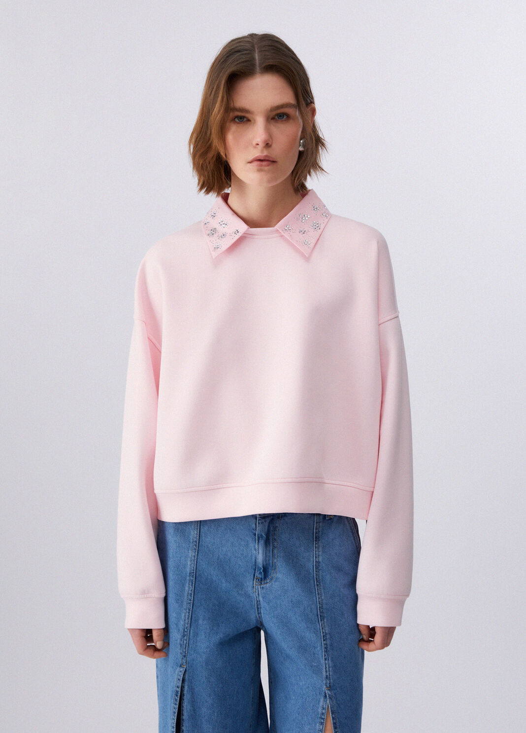 Sweatshirt mit Schmuckstickereien rosa Liu Jo - large image number 0