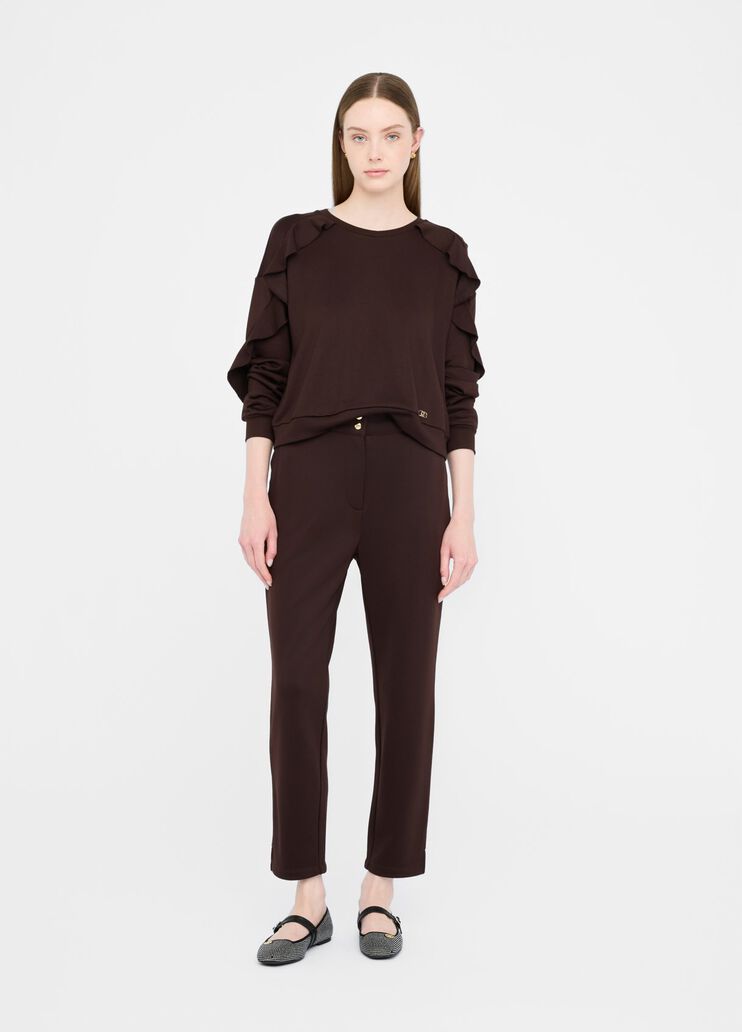 Sweatshirt with ruching chocolate Liu Jo - medium Sweatshirt with ruching chocolate Liu Jo - medium