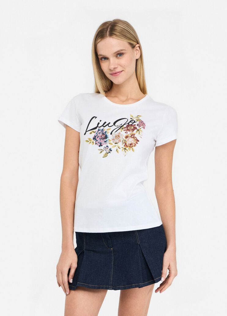 Liu Jo Better T-shirt white/floral Liu Jo - medium Liu Jo Better T-shirt white/floral Liu Jo - medium