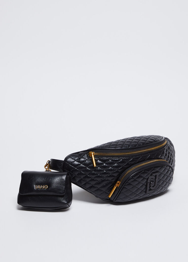 Sac banane matelassé avec charm noir Liu Jo - medium Sac banane matelassé avec charm noir Liu Jo - medium