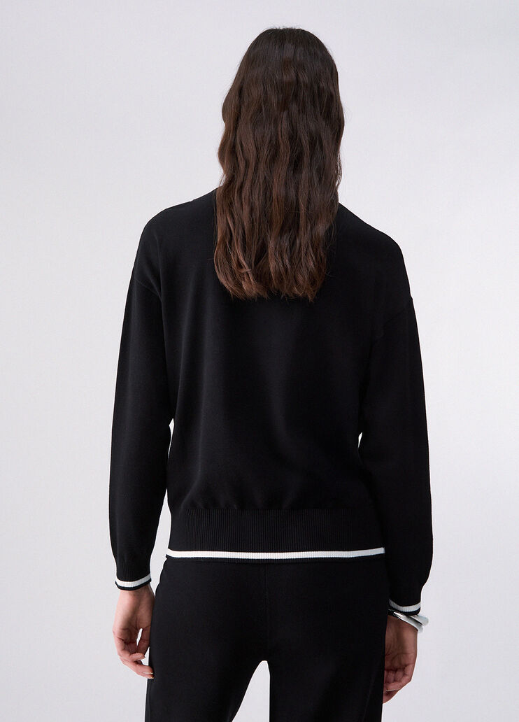 Turtleneck Sweater with Cut-Out black Liu Jo - medium